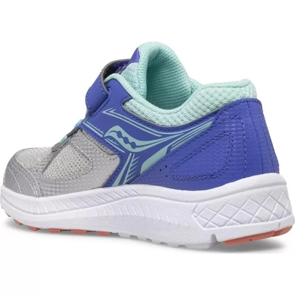 imageSaucony UnisexChild Cohesion 14 aC Running ShoeSilverPeriwinkleTurq
