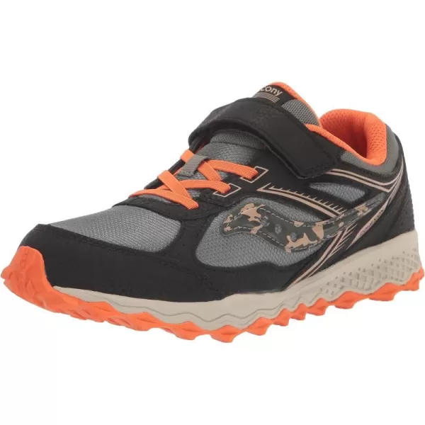 imageSaucony UnisexChild Cohesion Tr14 Alternative Closure Trail Running ShoeBlackCamo