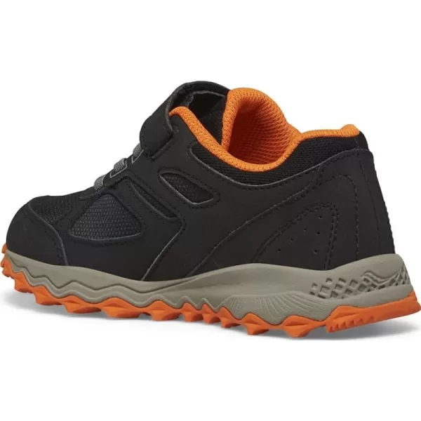 imageSaucony UnisexChild Cohesion Tr14 Alternative Closure Trail Running ShoeBlackOrange