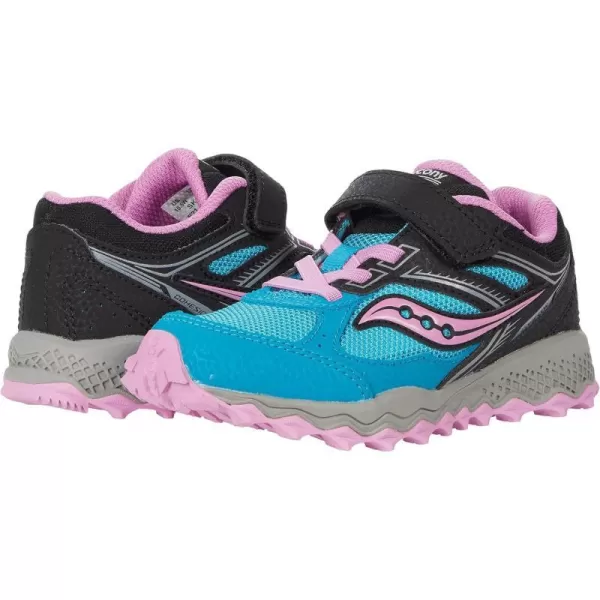 imageSaucony UnisexChild Cohesion Tr14 Alternative Closure Trail Running ShoeBluePinkBlack