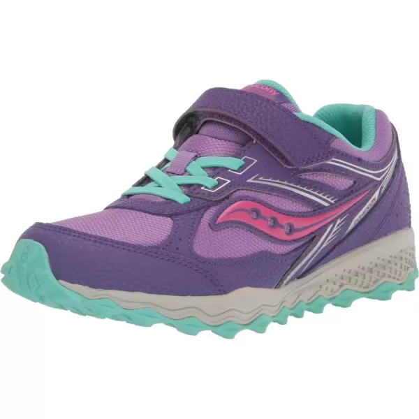imageSaucony UnisexChild Cohesion Tr14 Alternative Closure Trail Running ShoePurplePink