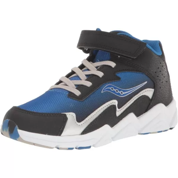 imageSaucony UnisexChild Flash Alternative Closure Mid SneakerBlackBlue