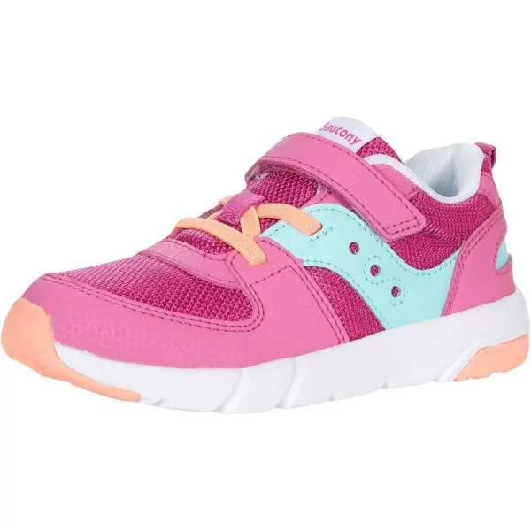 imageSaucony UnisexChild Jazz Lite 20 SneakerFuchsiaTurq