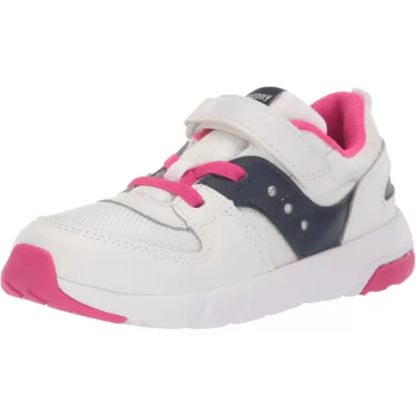 imageSaucony UnisexChild Jazz Lite 20 SneakerWhiteNavyPink