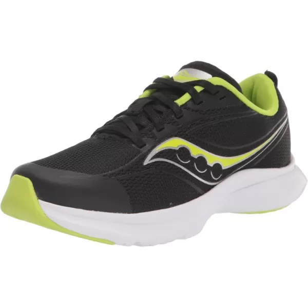 imageSaucony UnisexChild Kinvara 13 Running ShoeBlackLime