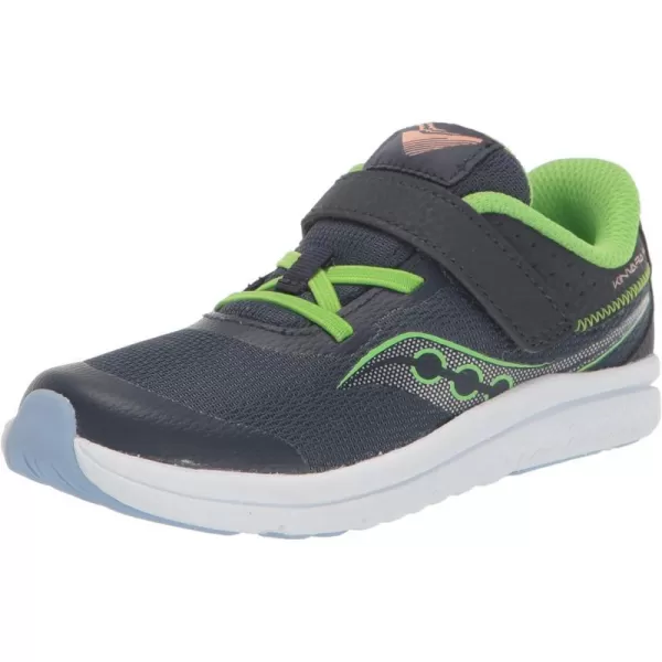 imageSaucony UnisexChild Kinvara 14 Altervative Closure Jr SneakerNavyGreen