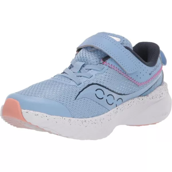 imageSaucony UnisexChild Kinvara 14 Altervative Closure SneakerLight Blue