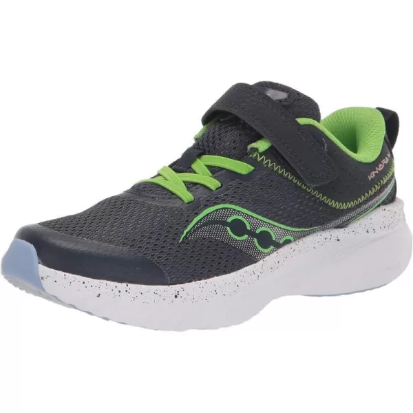imageSaucony UnisexChild Kinvara 14 Altervative Closure SneakerNavyGreen