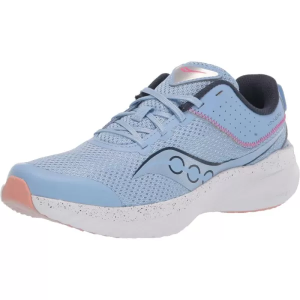 imageSaucony UnisexChild Kinvara 14 Lace to Toe SneakerLight Blue