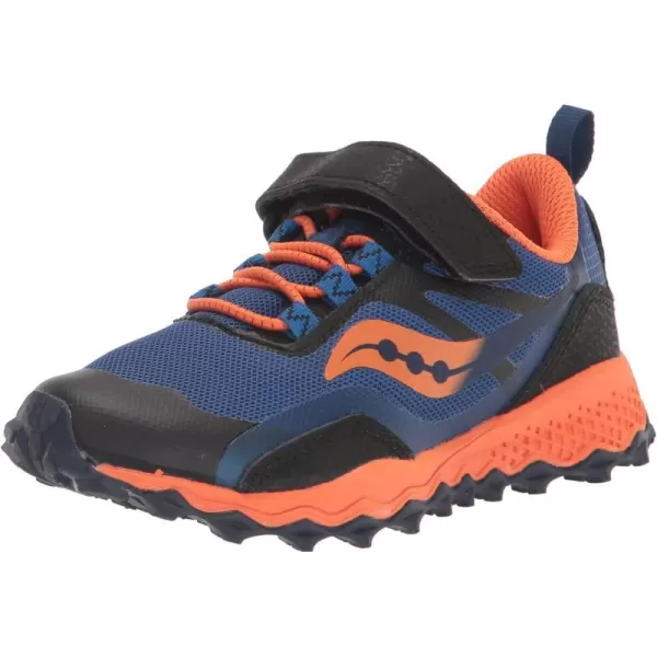 imageSaucony UnisexChild Peregrine 12 Shield Alternative Closure Hiking ShoeNavyOrange