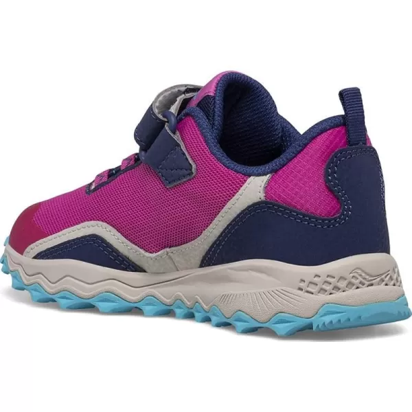 imageSaucony UnisexChild Peregrine 12 Shield Alternative Closure Hiking ShoeNavyPinkTurq