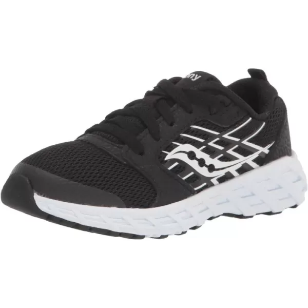 imageSaucony UnisexChild Wind 20 SneakerBlackWhite