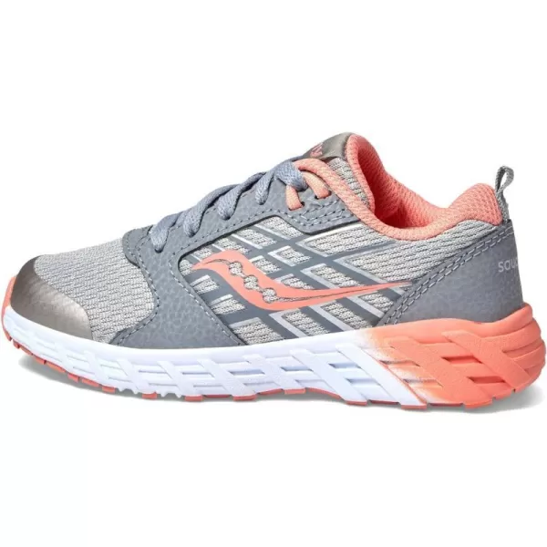 imageSaucony UnisexChild Wind 20 SneakerGreyCoral