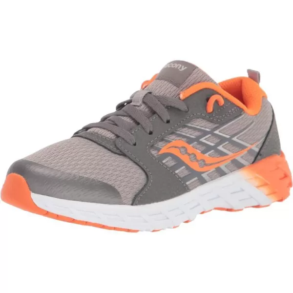 imageSaucony UnisexChild Wind 20 SneakerGreyOrange