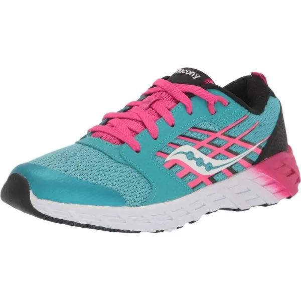 imageSaucony UnisexChild Wind 20 SneakerTurqPinkBlack