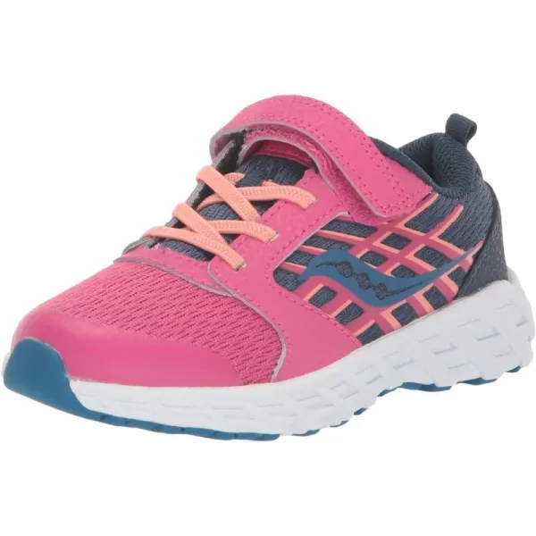 imageSaucony UnisexChild Wind Alternative Closure 20 Running ShoeNavyBerry
