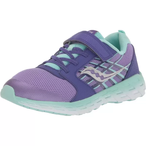 imageSaucony UnisexChild Wind Alternative Closure 20 Running ShoePurpleTurq
