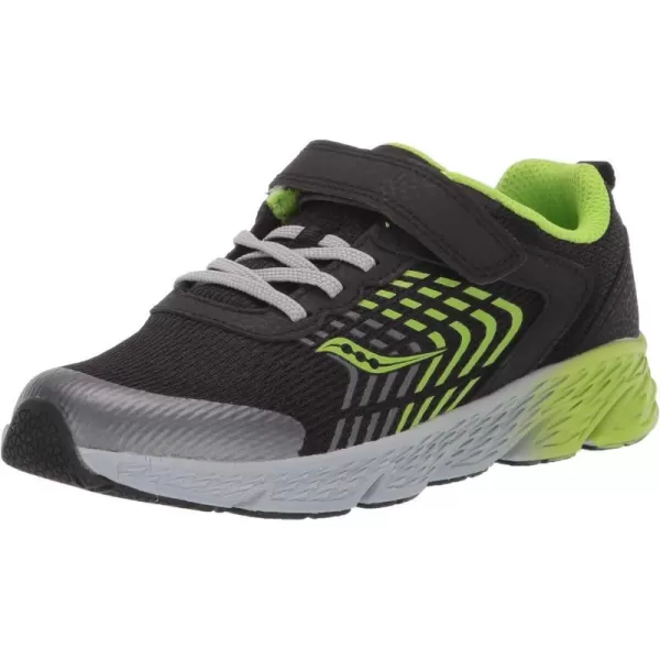 imageSaucony UnisexChild Wind Alternative Closure Running ShoeBlackGreen
