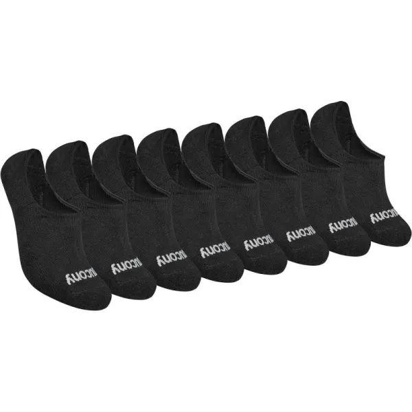 imageSaucony Womens 8 Pairs No Show Cushioned Invisible Liner SocksBlack Basic 8 Pairs