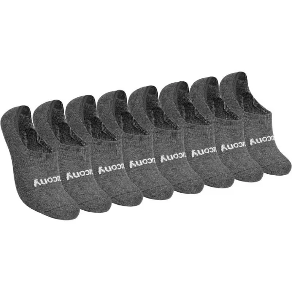imageSaucony Womens 8 Pairs No Show Cushioned Invisible Liner SocksCharcoal Assorted 8 Pairs