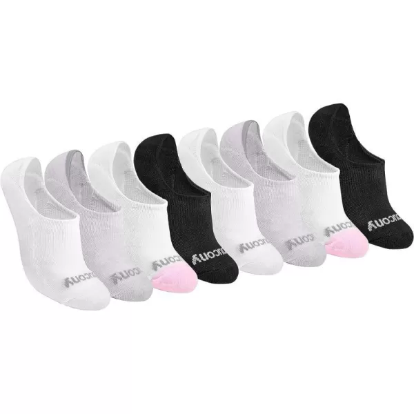 imageSaucony Womens 8 Pairs No Show Cushioned Invisible Liner SocksWardrobe 8 Pairs