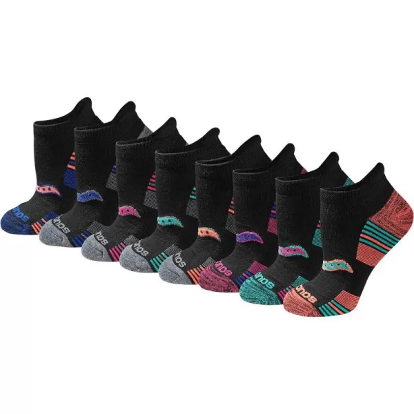 imageSaucony Womens Multipack Performance Heel Tab Athletic SocksAssorted Darks 8 Pairs