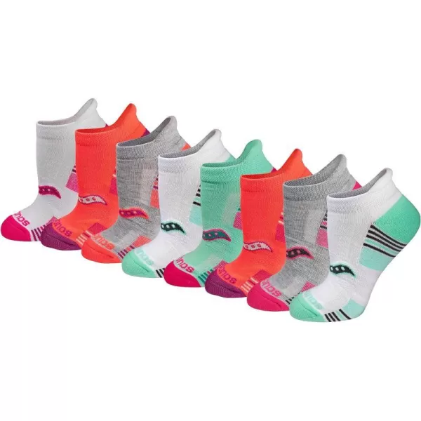 imageSaucony Womens Multipack Performance Heel Tab Athletic SocksAssorted Light 8 Pairs