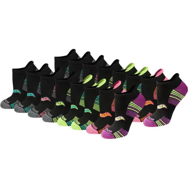 imageSaucony Womens Multipack Performance Heel Tab Athletic SocksBlack Assorted 16 Pairs