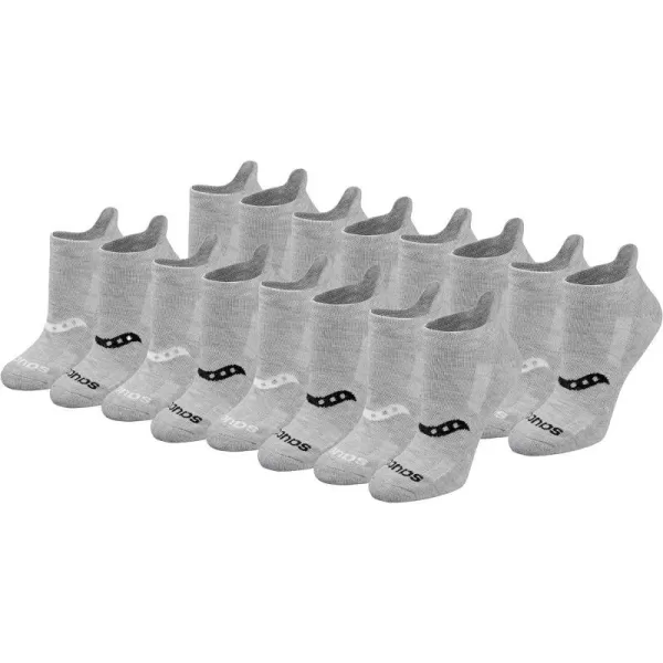 imageSaucony Womens Multipack Performance Heel Tab Athletic SocksGrey Basic 16 Pairs