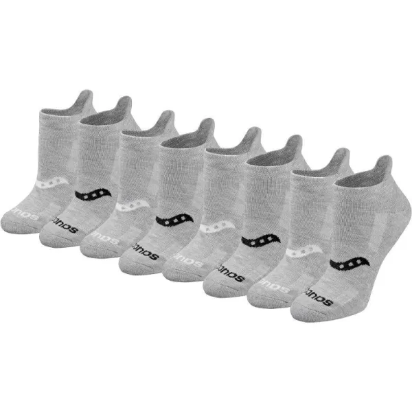 imageSaucony Womens Multipack Performance Heel Tab Athletic SocksGrey Basic 8 Pairs