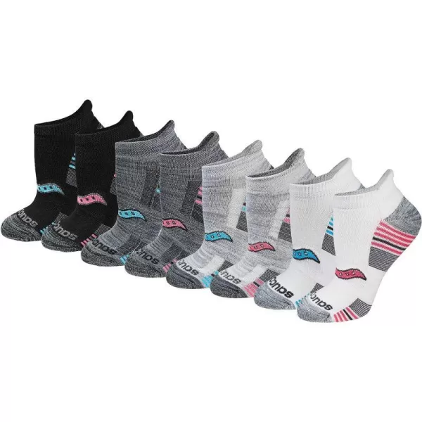 imageSaucony Womens Multipack Performance Heel Tab Athletic SocksGrey Fashion 8 Pairs