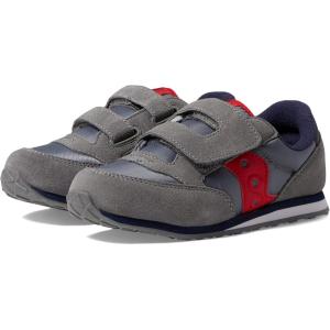 imageSaucony Baby Girls Baby Jazz Hook Loop SeasonalGreyNavyRed