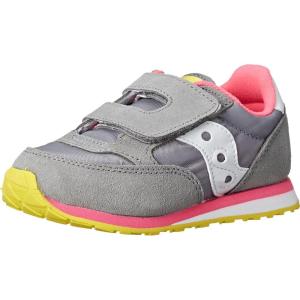 imageSaucony Baby Girls Baby Jazz Hook Loop SeasonalGreyPink