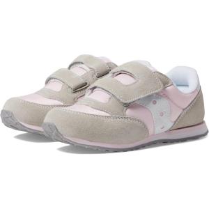 imageSaucony Baby Girls Baby Jazz Hook Loop SeasonalGreyPinkWhite
