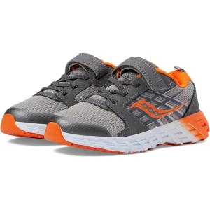 imageSaucony UnisexChild Wind Alternative Closure 20 SneakerGreyOrange