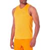 imageSaucony Stopwatch Singlet for Men  Classic Style Straight Hemline Round Neck Wide Arm OpeningMarigold Heather