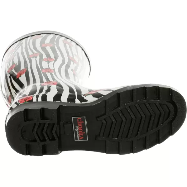 Chooka Women's Zebra Rose Rainboot