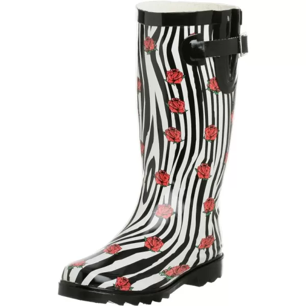 Chooka Women's Zebra Rose Rainboot