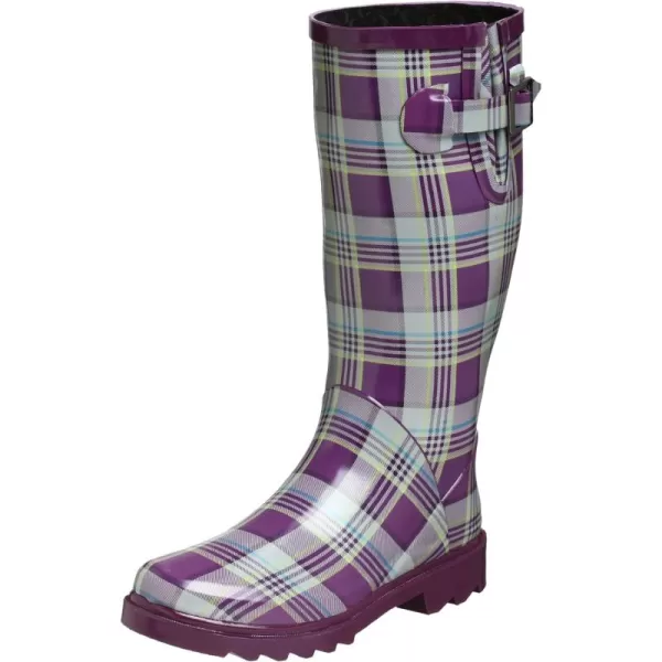 Chooka Women's Preppy Plaid Rain Boot