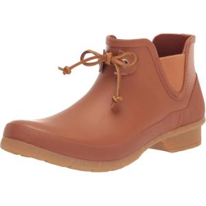 imageChooka Womens Classic Tie Waterproof Bootie Rain BootCognac
