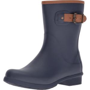 imageChooka Womens Rubber Waterproof Solid Rain Boot with Memory FoamNavy