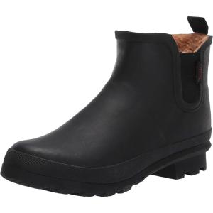 imageChooka Womens Waterproof Plush Chelsea Bootie Rain BootBlack