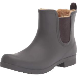 imageChooka Womens Waterproof Plush Chelsea Bootie Rain BootCharcoal