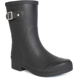 imageChooka Womens Waterproof Solid MidHeight Rain BootDelridge Black
