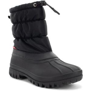 imageChooka Womens Nylon MidCalf Winter Snow Boot  Outdoor Cold Weather Faux Fur Puffer BootBlack