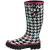 imageChooka Womens Gun Check Rain BootBlackWhitePink
