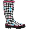 imageChooka Womens Gun Check Rain BootBlackWhitePink