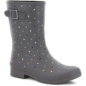 imageChooka Womens Waterproof Solid MidHeight Rain Boot  Durable Rubber Memory Foam Insole NonSlip Outsole AllWeather ComfortGrey