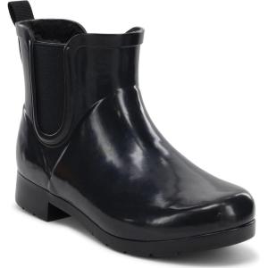imageChooka Womens Waterproof Chelsea Bootie  Plush Lined SlipOn Rain Ankle BootsBlackBlack