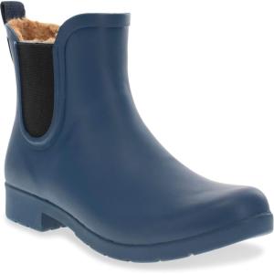 imageChooka Womens Waterproof Chelsea Bootie  Plush Lined SlipOn Rain Ankle BootsNavy